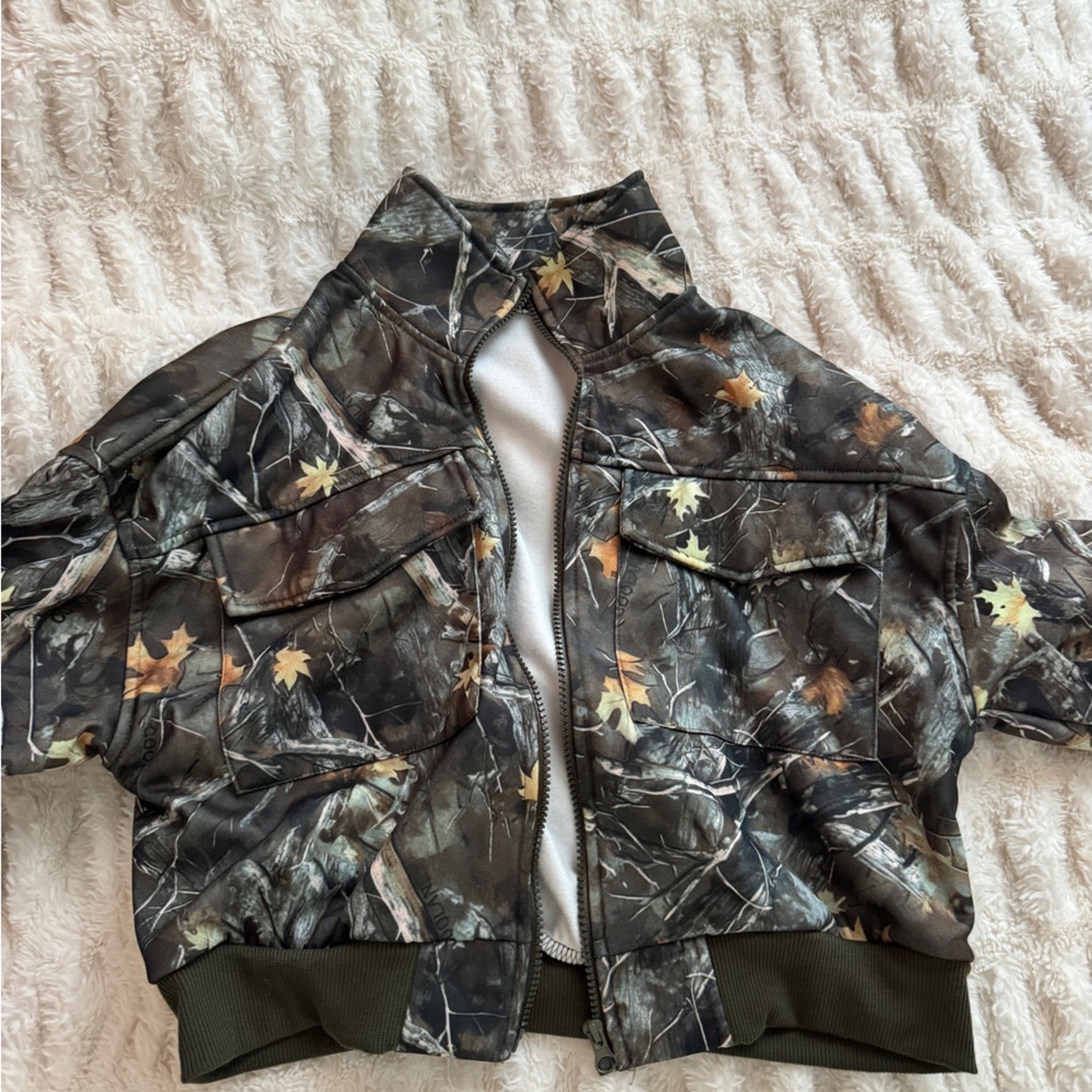SHEIN Olive Green Camo Jacket